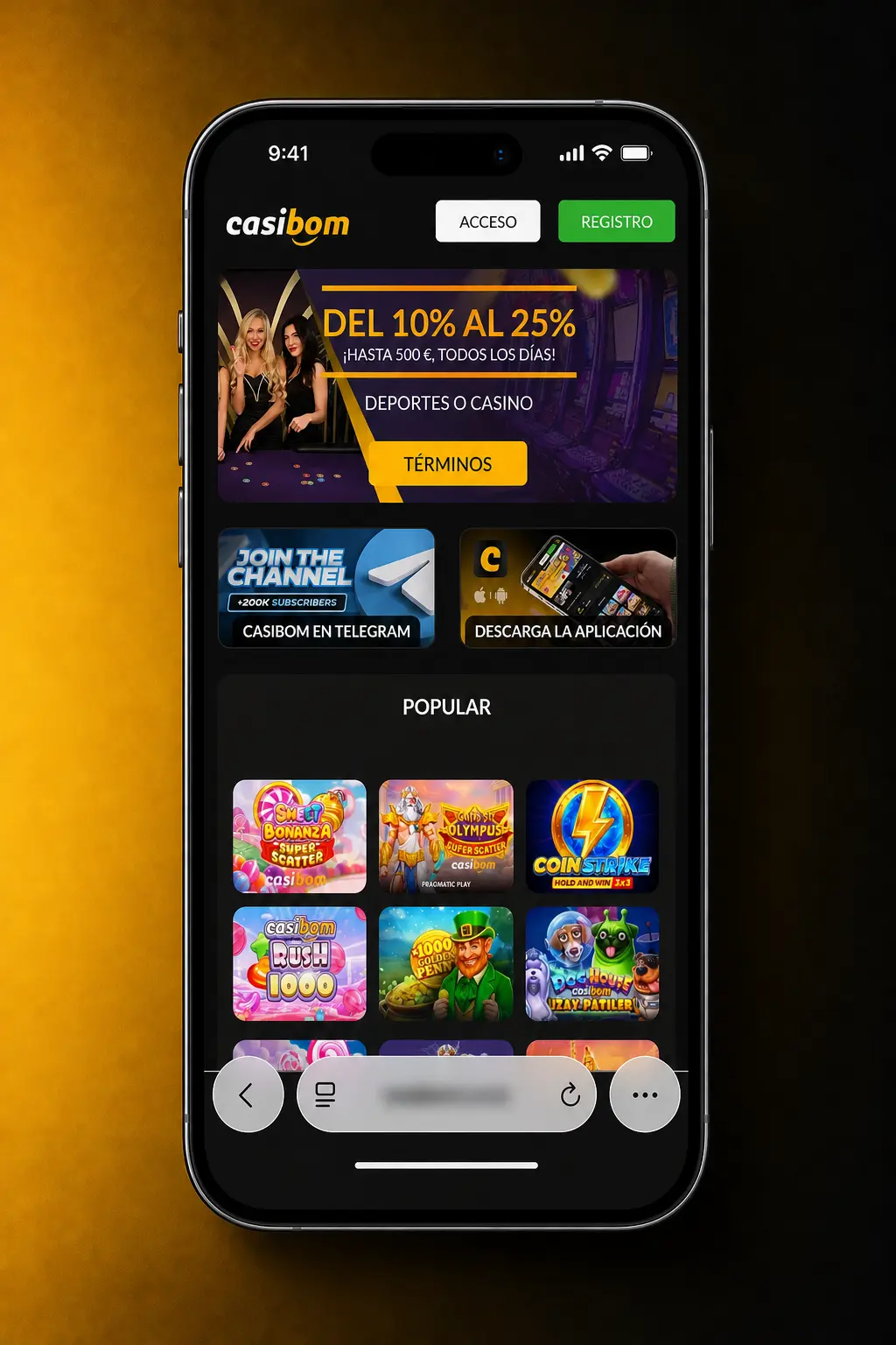 Pasos para descargar e instalar la app de Casibom en iOS desde Safari y agregarla a la pantalla de inicio